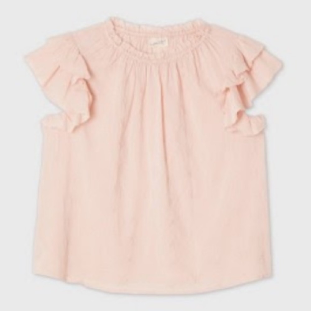 TARGET - PINK FLUTTER SLEEVE BLOUSE - 1X